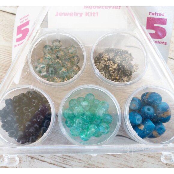 Cousin Corp Fashion Glass 5 Bracelet Jewelry Kit Indian Turquoise Jewelry Supply - Picture 3 of 5